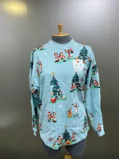 SUETER NAVIDAD AZUL DISNEY PARK