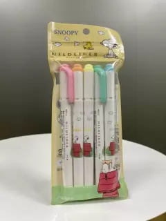 5 PACK DE MARCADORES DOBLE PUNTA SNOOPY