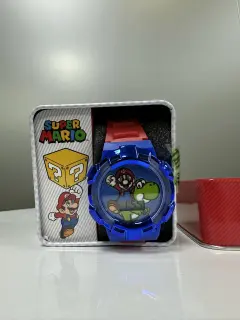 RELOJ MARIO Y YOSHI AZUL