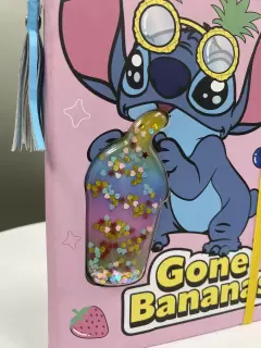 LIBRETA STITCH SNACK GLITTER