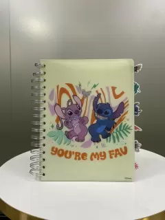 LIBRETA CON SEPARADORES STITCH Y ANGEL
