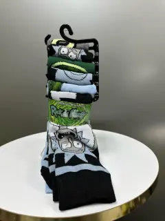 6 PACK MEDIAS LARGAS RICK AND MORTY