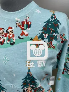 SUETER NAVIDAD AZUL DISNEY PARK